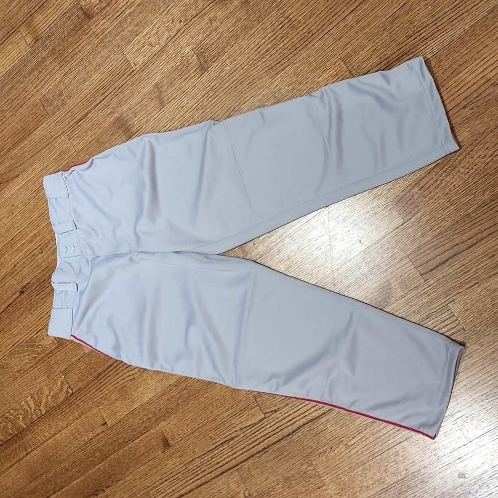 Wilson baseball pants, gray with red piping, youth XL, NWT
